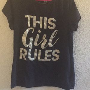 Black and gold kids short sleeve tee